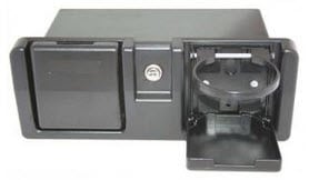 Glove Box with Cup Holders, Black or White