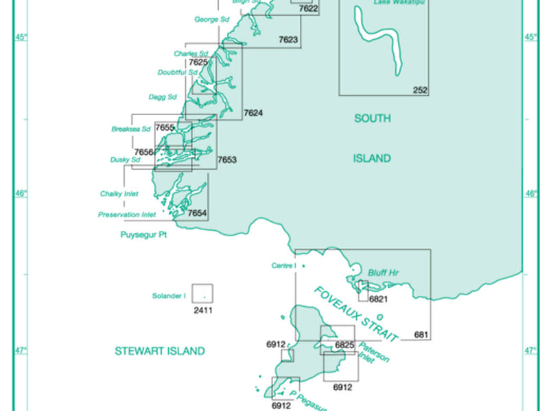 Books, Charts, Maps and Guides - Charts - South Island - Southern Zone