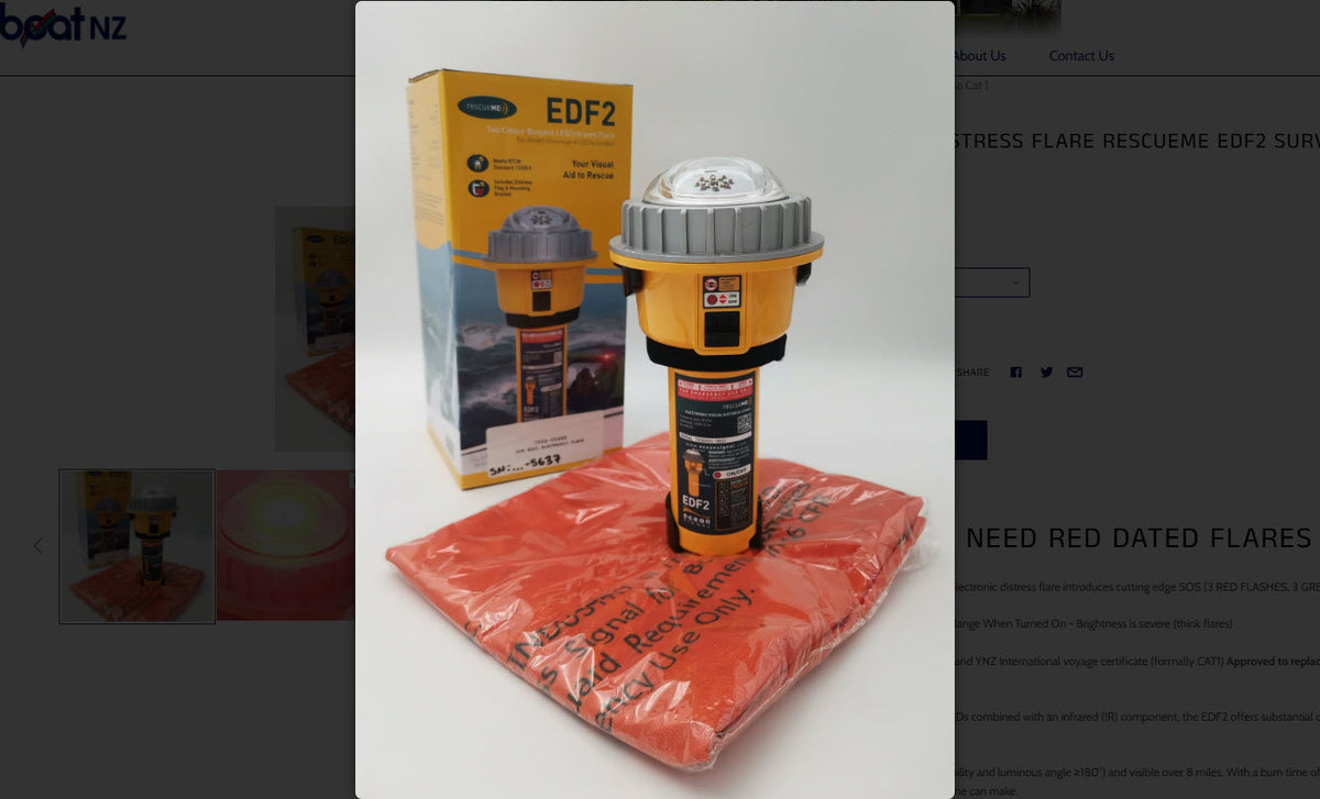 Electronic Distress Flare RescueMe EDF2 Survey Approved also Cat 1 ...