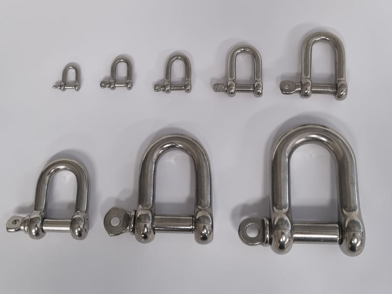 Dee Shackle Stainless Steel  4mm to 18mm