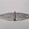 Metallic hinge on a gray background