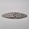 Metallic hinge on a gray background