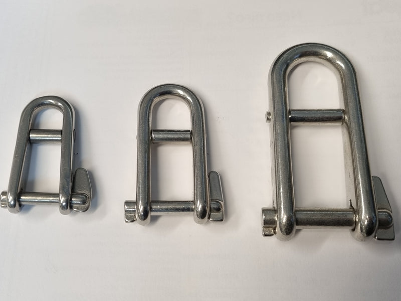 Shackle No Lose pin Halyard Shackle D- 3 sizes