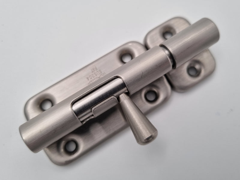 Spring Loaded Barrel Bolt Style Latch - S/S