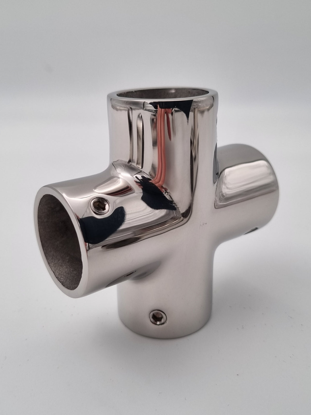 Tube Pipe Fitting 4 way Tee one inch 25.4mm for handrails – Boat NZ