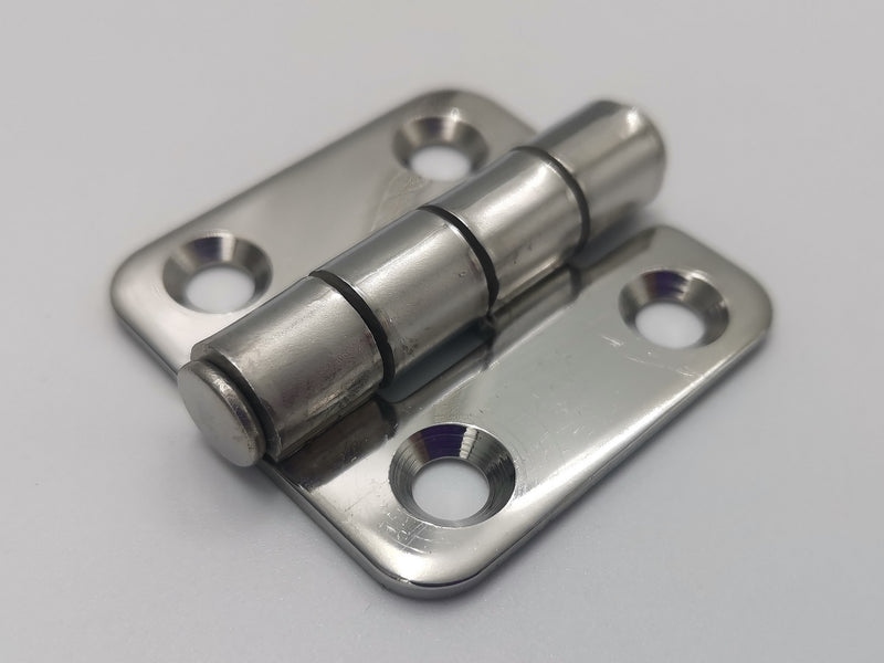 Small Stainless Steel Hinge Pressed rounded corners