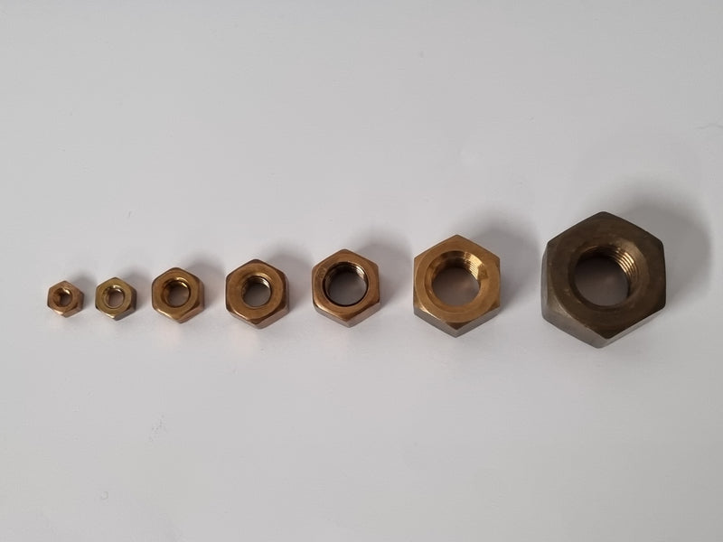 Nuts Silicon Bronze Metric to suit our M4 to M20 bolts