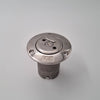 Metal fuel valve on a gray background