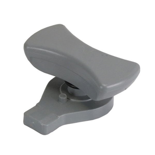 Image of a grey handle for an inspection hatch