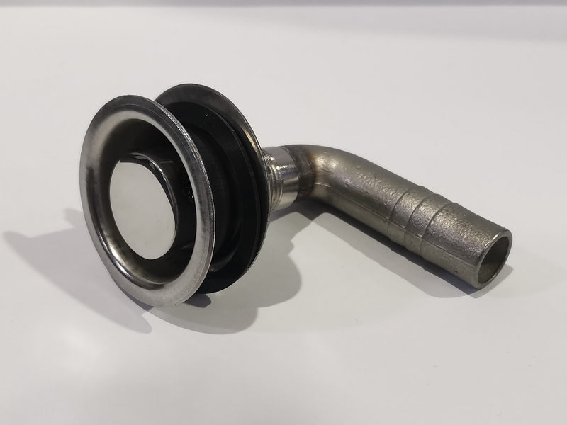 Breather Vent Elbow accepts 13 to 16mm hose stainless