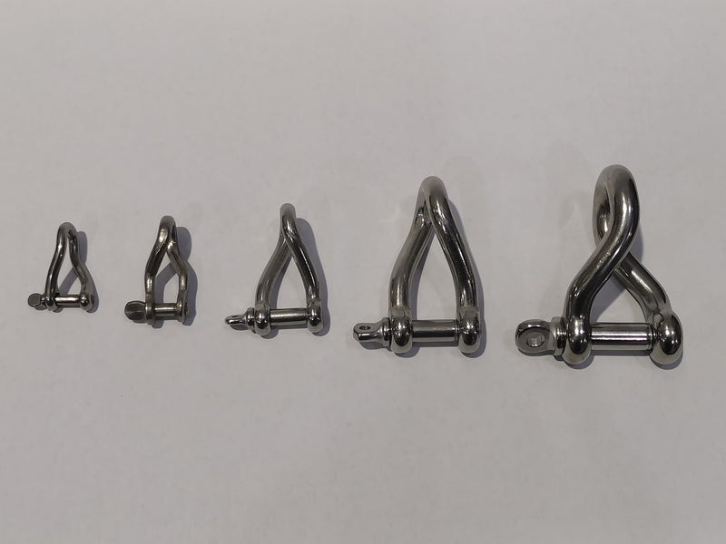 Twist Shackle 90 degrees stainless(5 Sizes)
