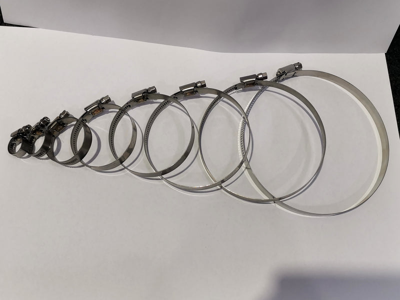 Hose Clamps Stainless Steel #316 grade Full Size Range