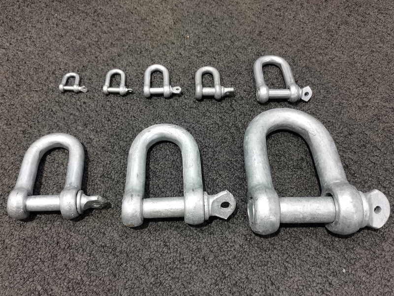 Dee Shackle - Galvanized (8 Sizes)