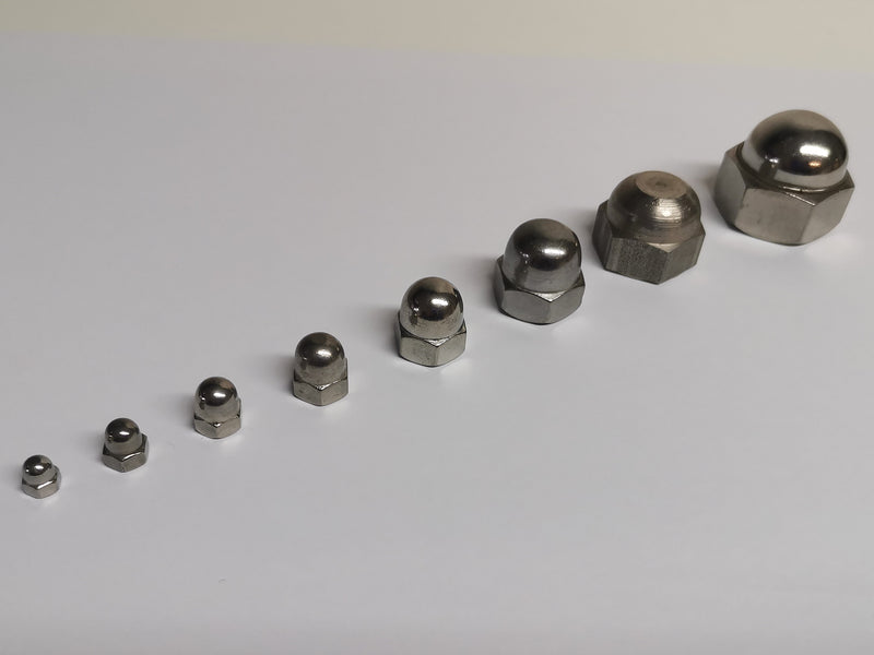 Dome Nuts Stainless Steel Multiple Sizes