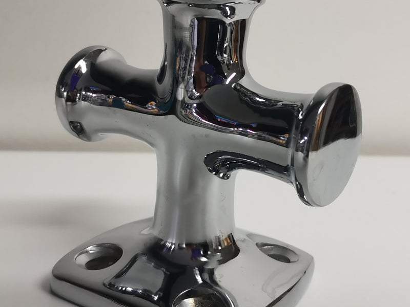 Maltese Cross Bollard Chrome Bronze 80mm