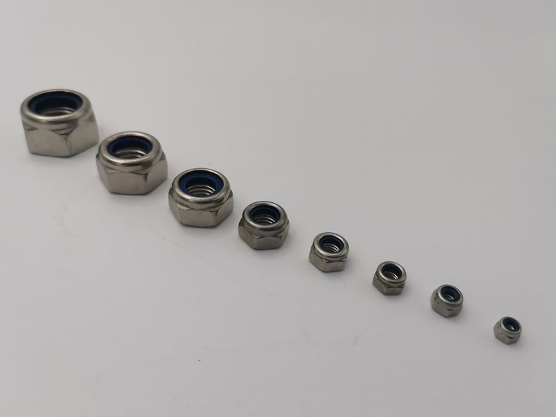 Nylon Insert Nuts Stainless Steel Nyloc our M3 TO M16 Bolts