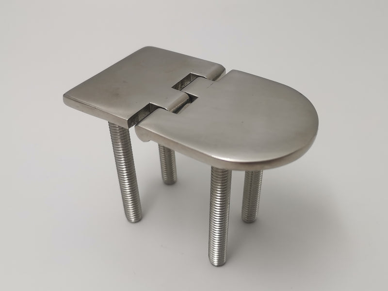Hinge Flat concealed fastening studded stainless steel