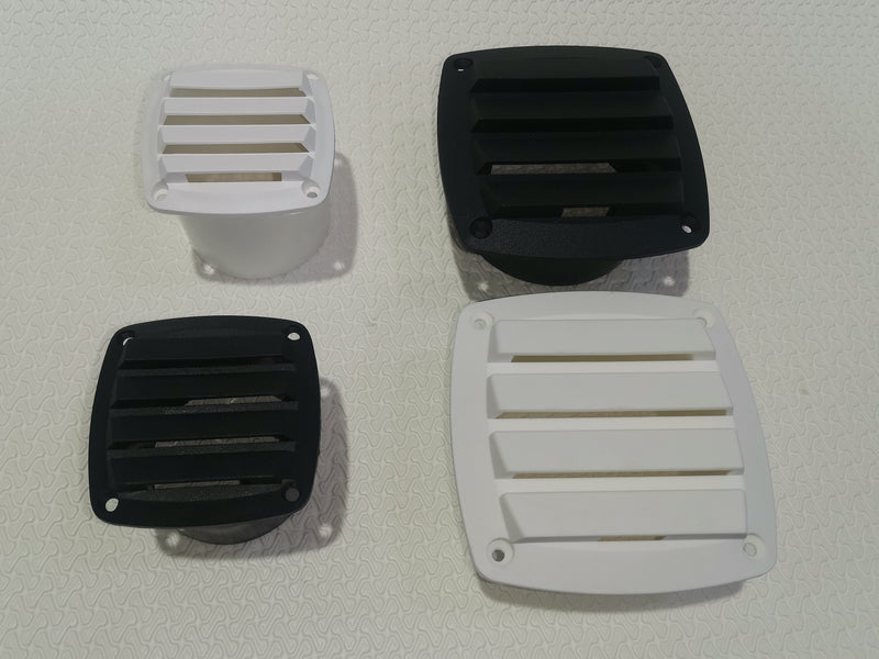 Louvre Vent - TUBE attachment at rear (2 sizes)