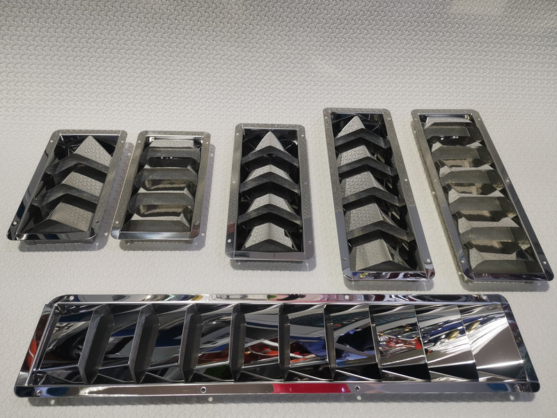 Stainless Steel Louvred Engine Room vents 6 sizes