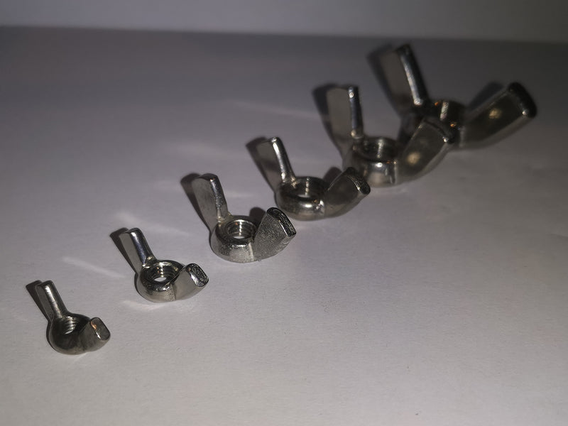 Wing Nut Stainless Steel Multiple Sizes