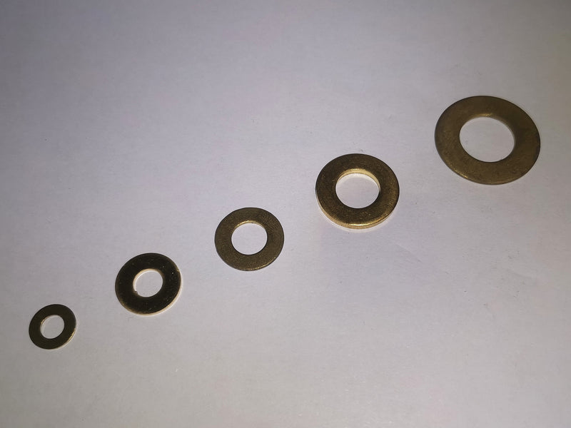 Brass Washer Flat 5 Sizes