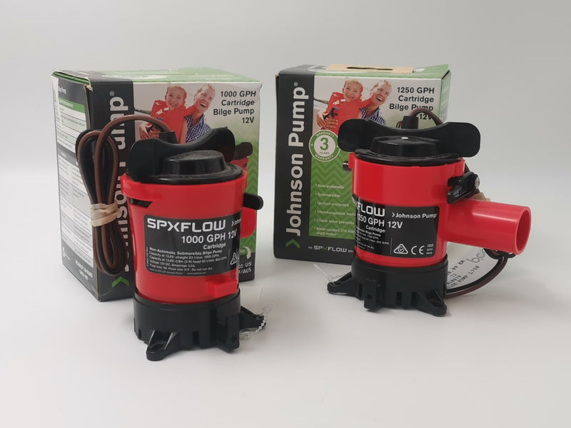 12v Cartridge Bilge pumps 1000 or 1250 GPH