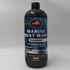 Bottle of Marine Boat Wash Shampoo with visible label on a gray background