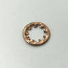 Bronze washer on a light gray background