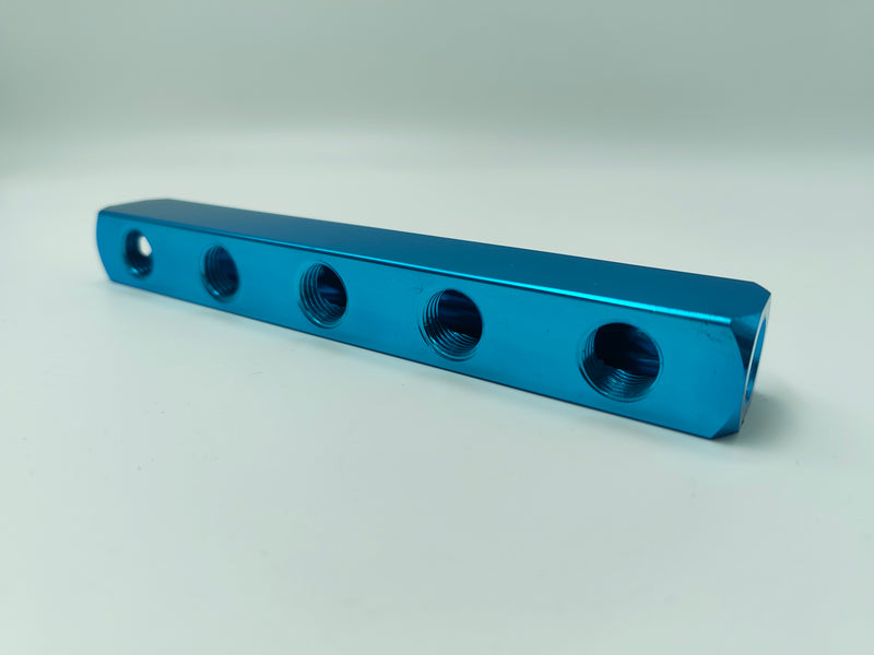 Block Air Manifolds 1/4" Ports aluminium