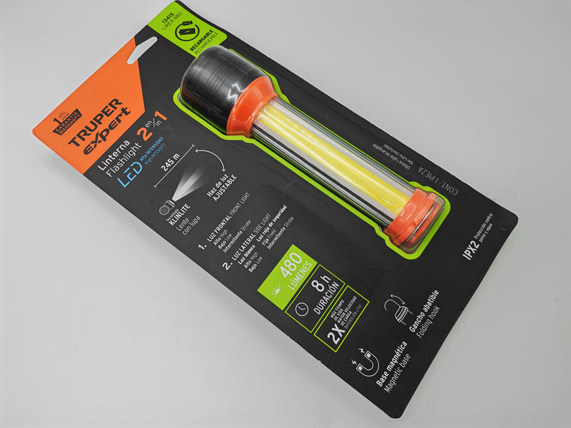 Flashlight USB Rechargeable with Front and Side Light