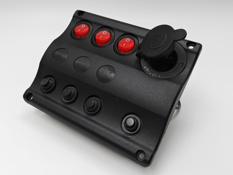 3 Way Switch Panel with Cigarette Socket