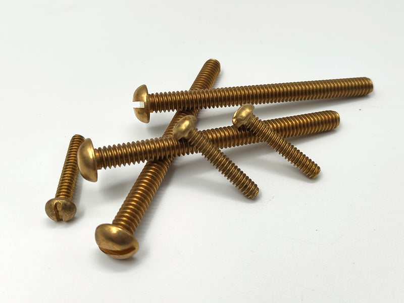 Brass Machine Screw Round Head Slotted UNC