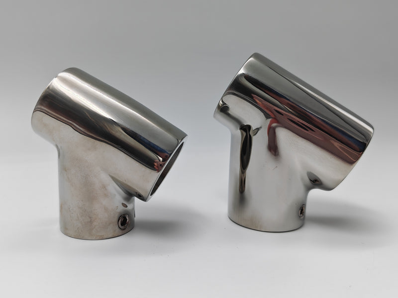 Tube Pipe Fittings 60 degree tee Yee two sizes