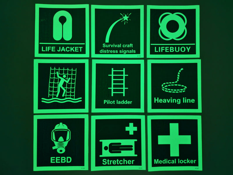 Safety Sticker Label Glow in Dark Survey Item
