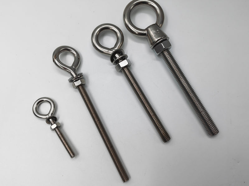 Eyebolt threaded stainless steel 4 sizes
