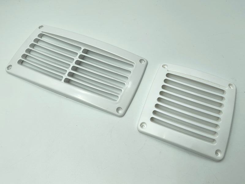 Plastic White Vent louvre 2 sizes