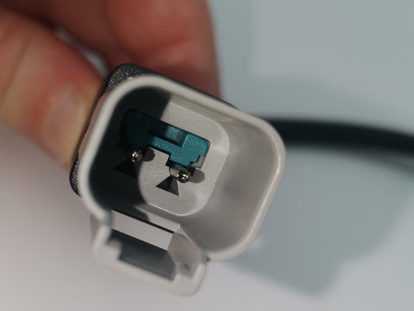 Close up photo of a power plug