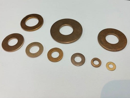 Washer Silicon Bronze flat (6 sizes)