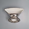 Metallic vent scoop cowl on a gray background