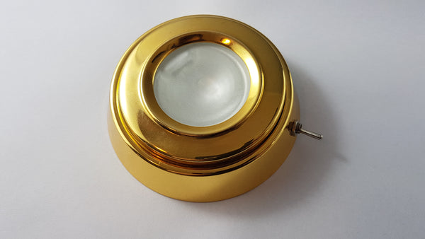 gold plated brass dome light 95mm outer diameter