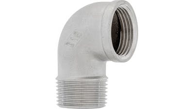Elbow stainless steel threaded to bsp sizes, female - male
