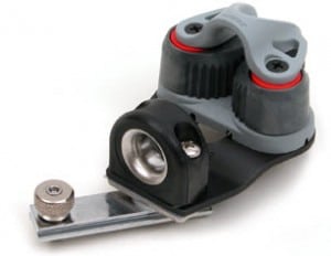 Deadeye Fairlead with Cam Cleat on pin stop S/S track