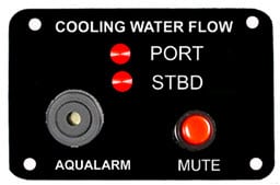 Aqualarm COOLING WATER FLOW PANEL, TWIN, 12V